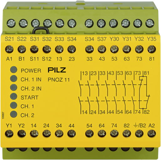 PNOZ 11 230-240VAC 24VDC 7n/o 1n/c 774086